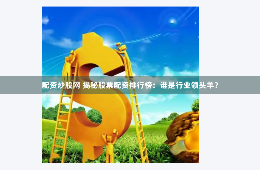 配资炒股网 揭秘股票配资排行榜：谁是行业领头羊？